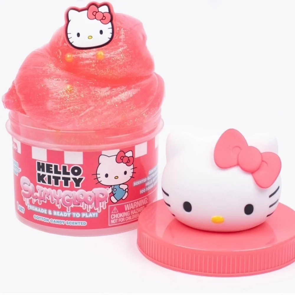 Vibrant Pink Glitter Slime with Gooey Texture